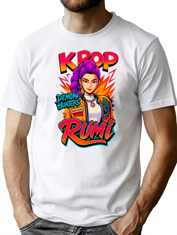 K-Pop Demon Hunters Art Rumi- 3 T-Shirt for Men & Women, T-Shirts Graphic Tee - White