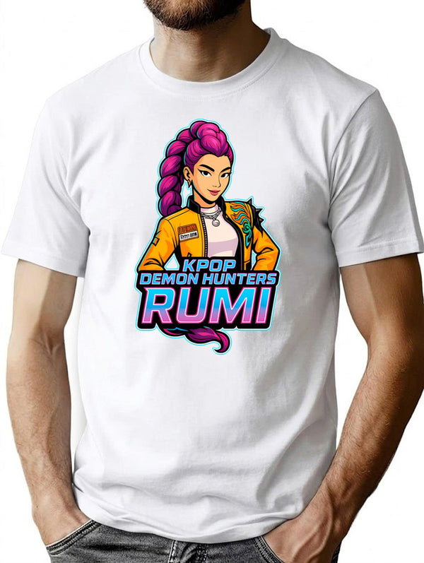 K-Pop Demon Hunters Art Rumi- 8 T-Shirt for Men & Women, T-Shirts Graphic Tee - White