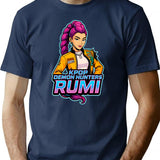 K-Pop Demon Hunters Art Rumi- 8 T-Shirt for Men & Women, T-Shirts Graphic Tee - Navy