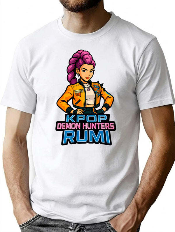 K-Pop Demon Hunters Art Rumi- 9 T-Shirt for Men & Women, T-Shirts Graphic Tee - White