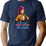 K-Pop Demon Hunters Art Rumi- 9 T-Shirt for Men & Women, T-Shirts Graphic Tee - Navy