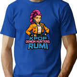 K-Pop Demon Hunters Art Rumi- 9 T-Shirt for Men & Women, T-Shirts Graphic Tee - Blue