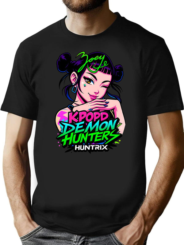 K-Pop Demon Hunters Art Zoey - 15 T-Shirt for Men & Women, T-Shirts Graphic Tee - Black