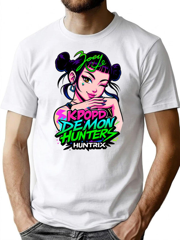 K-Pop Demon Hunters Art Zoey - 15 T-Shirt for Men & Women, T-Shirts Graphic Tee - White