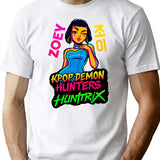K-Pop Demon Hunters Art Zoey - 20 T-Shirt for Men & Women, T-Shirts Graphic Tee - White