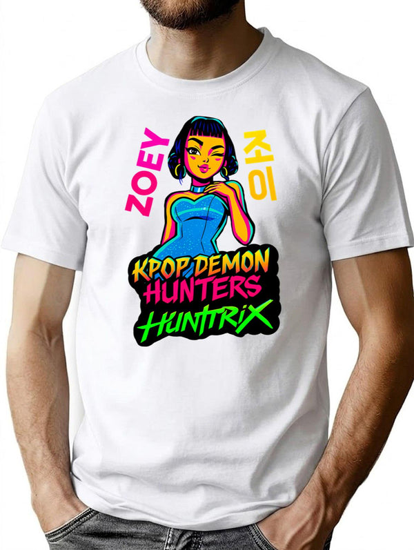 K-Pop Demon Hunters Art Zoey - 20 T-Shirt for Men & Women, T-Shirts Graphic Tee - White
