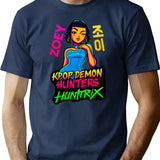 K-Pop Demon Hunters Art Zoey - 20 T-Shirt for Men & Women, T-Shirts Graphic Tee - Navy