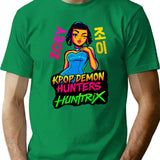 K-Pop Demon Hunters Art Zoey - 20 T-Shirt for Men & Women, T-Shirts Graphic Tee - Green