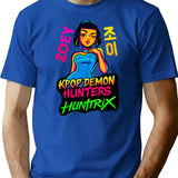 K-Pop Demon Hunters Art Zoey - 20 T-Shirt for Men & Women, T-Shirts Graphic Tee - Blue