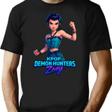 K-Pop Demon Hunters Art Zoey- 3 T-Shirt for Men & Women, T-Shirts Graphic Tee - Black