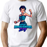 K-Pop Demon Hunters Art Zoey- 3 T-Shirt for Men & Women, T-Shirts Graphic Tee - White