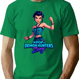 K-Pop Demon Hunters Art Zoey- 3 T-Shirt for Men & Women, T-Shirts Graphic Tee - Green