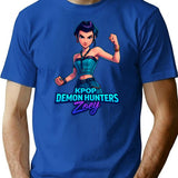 K-Pop Demon Hunters Art Zoey- 3 T-Shirt for Men & Women, T-Shirts Graphic Tee - Blue