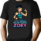 K-Pop Demon Hunters Art Zoey- 7 T-Shirt for Men & Women, T-Shirts Graphic Tee - Black