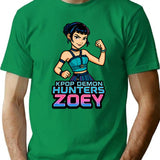 K-Pop Demon Hunters Art Zoey- 7 T-Shirt for Men & Women, T-Shirts Graphic Tee - Green