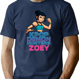 K-Pop Demon Hunters Art Zoey- 8 T-Shirt for Men & Women, T-Shirts Graphic Tee - Navy