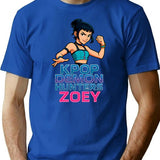 K-Pop Demon Hunters Art Zoey- 8 T-Shirt for Men & Women, T-Shirts Graphic Tee - Blue