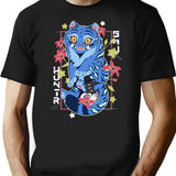 K-Pop Demon Hunters Blue Tiger T-Shirt for Men & Women, T-Shirts Graphic Tee - Black