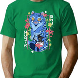 K-Pop Demon Hunters Blue Tiger T-Shirt for Men & Women, T-Shirts Graphic Tee - Green