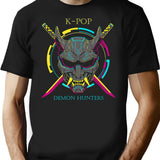 K-Pop Demon Hunters Cyber-Unit Combat Digital Demons T-Shirt for Men & Women, T-Shirts Graphic Tee - Black