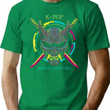 K-Pop Demon Hunters Cyber-Unit Combat Digital Demons T-Shirt for Men & Women, T-Shirts Graphic Tee - Green