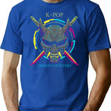 K-Pop Demon Hunters Cyber-Unit Combat Digital Demons T-Shirt for Men & Women, T-Shirts Graphic Tee - Blue