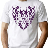 K-Pop Demon Hunters Dark Idol Vibes T-Shirt for Men & Women, T-Shirts Graphic Tee - White