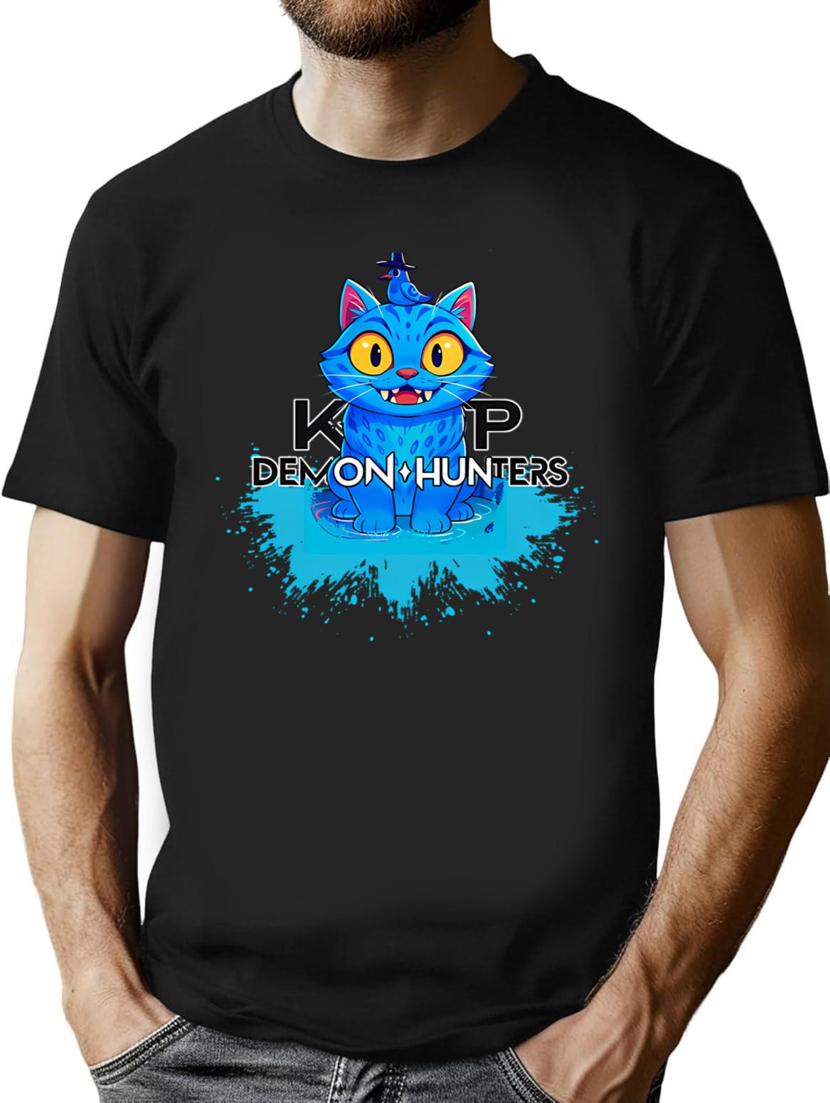 K-Pop Demon Hunters - Derpy Sussy Splatter T-Shirt for Men & Women, T-Shirts Graphic Tee - Black