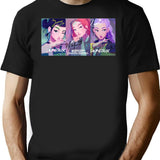 K-Pop Demon Hunters Girls T-Shirt for Men & Women, T-Shirts Graphic Tee - Black
