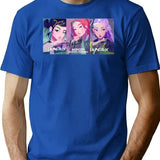 K-Pop Demon Hunters Girls T-Shirt for Men & Women, T-Shirts Graphic Tee - Blue