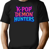 K-Pop Demon Hunters Glamour Grit The Iconic Gradient Crest T-Shirt for Men & Women, T-Shirts Graphic Tee - Black