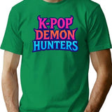 K-Pop Demon Hunters Glamour Grit The Iconic Gradient Crest T-Shirt for Men & Women, T-Shirts Graphic Tee - Green