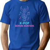 K-Pop Demon Hunters Harmony Of Darkness T-Shirt for Men & Women, T-Shirts Graphic Tee - Blue