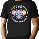 K-Pop Demon Hunters Kawaii Monster Patrol T-Shirt for Men & Women, T-Shirts Graphic Tee - Black
