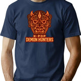 K-Pop Demon Hunters Korean Art Fusion T-Shirt for Men & Women, T-Shirts Graphic Tee - Navy