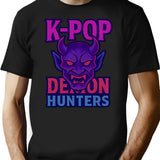 K-Pop Demon Hunters Mask Emblem No Outline Sticker T-Shirt for Men & Women, T-Shirts Graphic Tee - Black