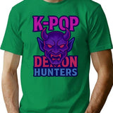 K-Pop Demon Hunters Mask Emblem No Outline Sticker T-Shirt for Men & Women, T-Shirts Graphic Tee - Green