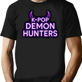 K-Pop Demon Hunters Minimalist Demonic Emblem T-Shirt for Men & Women, T-Shirts Graphic Tee - Black