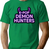 K-Pop Demon Hunters Minimalist Demonic Emblem T-Shirt for Men & Women, T-Shirts Graphic Tee - Green