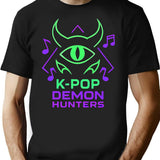 K-Pop Demon Hunters Mystic Eye Emblem T-Shirt for Men & Women, T-Shirts Graphic Tee - Black