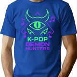 K-Pop Demon Hunters Mystic Eye Emblem T-Shirt for Men & Women, T-Shirts Graphic Tee - Blue