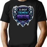 K-Pop Demon Hunters Premium Chrome Anime Sticker For Alt Legends T-Shirt for Men & Women, T-Shirts Graphic Tee - Black