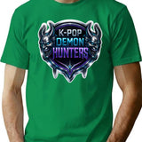 K-Pop Demon Hunters Premium Chrome Anime Sticker For Alt Legends T-Shirt for Men & Women, T-Shirts Graphic Tee - Green