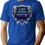 K-Pop Demon Hunters Premium Chrome Anime Sticker For Alt Legends T-Shirt for Men & Women, T-Shirts Graphic Tee - Blue
