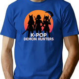 K-Pop Demon Hunters Shadows Of The Stage Blades Of The Night The Huntress Trio T-Shirt for Men & Women, T-Shirts Graphic Tee - Blue