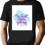 K-Pop Demon Hunters Sticker Art T-Shirt for Men & Women, T-Shirts Graphic Tee - Black