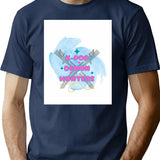 K-Pop Demon Hunters Sticker Art T-Shirt for Men & Women, T-Shirts Graphic Tee - Navy