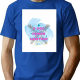 K-Pop Demon Hunters Sticker Art T-Shirt for Men & Women, T-Shirts Graphic Tee - Blue