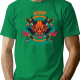K-Pop Demon Hunters Street Style Demon Crew T-Shirt for Men & Women, T-Shirts Graphic Tee - Green