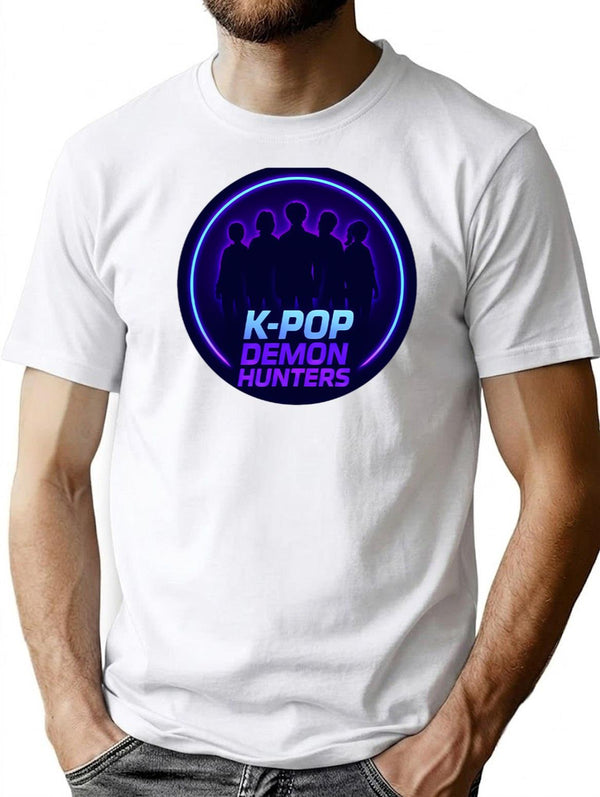 K-Pop Demon Hunters The Circle Of Protection Badge T-Shirt for Men & Women, T-Shirts Graphic Tee - White